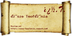 Ősze Teofánia névjegykártya